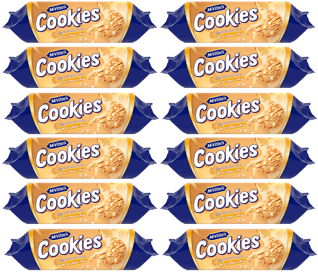 12 x Mcvities White Choc Chip Cookies - 150GM
