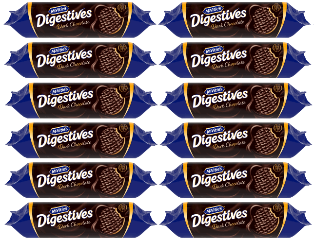 12 x Mcvities Dark Chocolate Digestives - 400GM