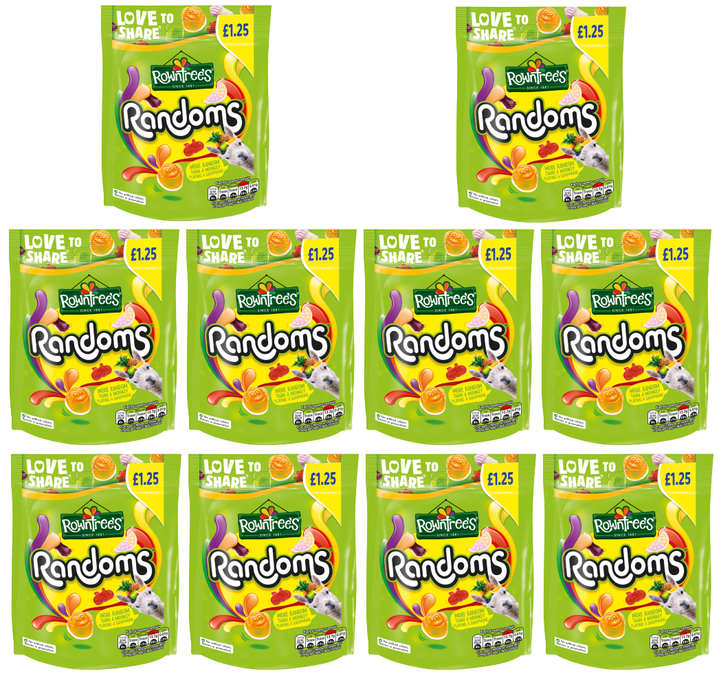 10 x Rowntrees Randoms Pouch - 120Gm