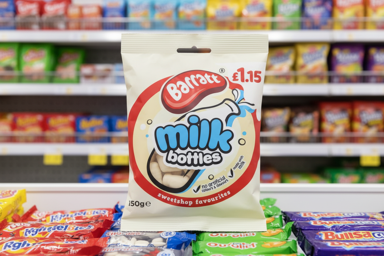12 X Barratt Sweet Shop Milk Bottles 150G