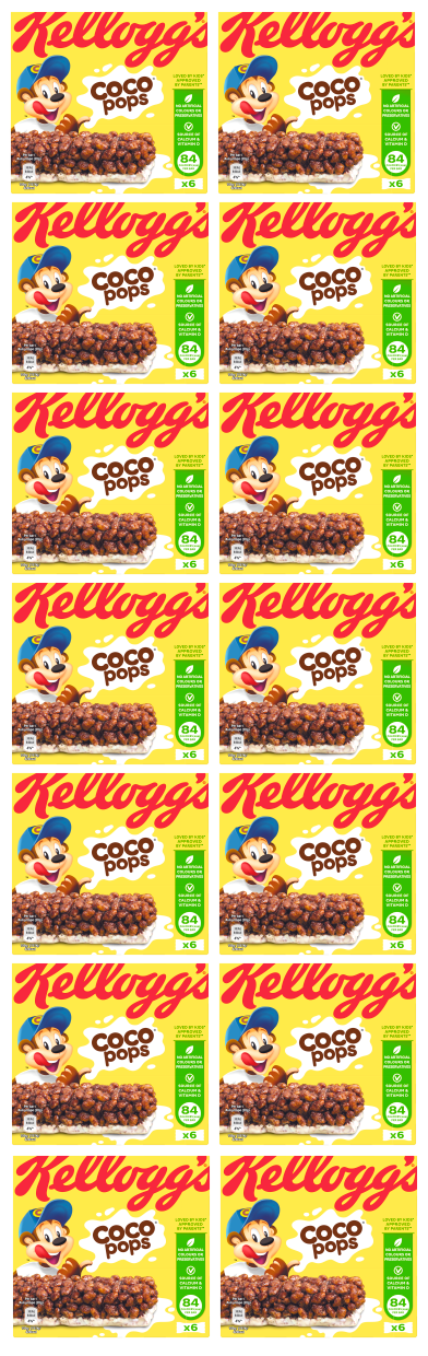 14 X Kellogg's Coco Pops Chocolate Breakfast Cereal Bars 6X20G