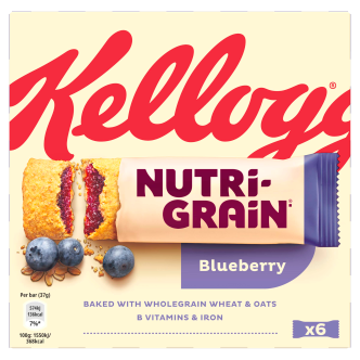 Kellogg's Nutri-grain Blueberry Snack Bars 6X37G