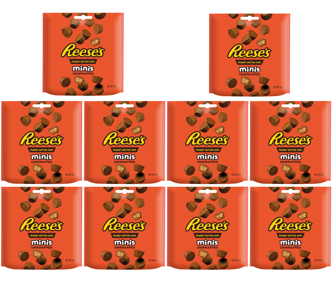 10 X Reese's Mini Cups Pouch 90G