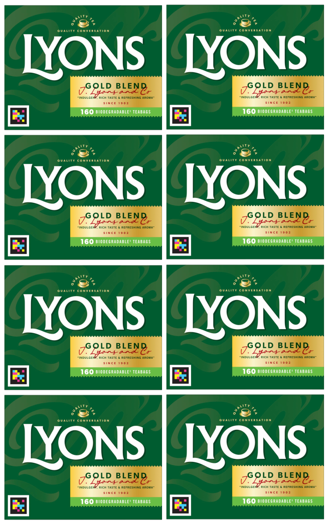8 x Lyons Tea Gold 160's - 464G
