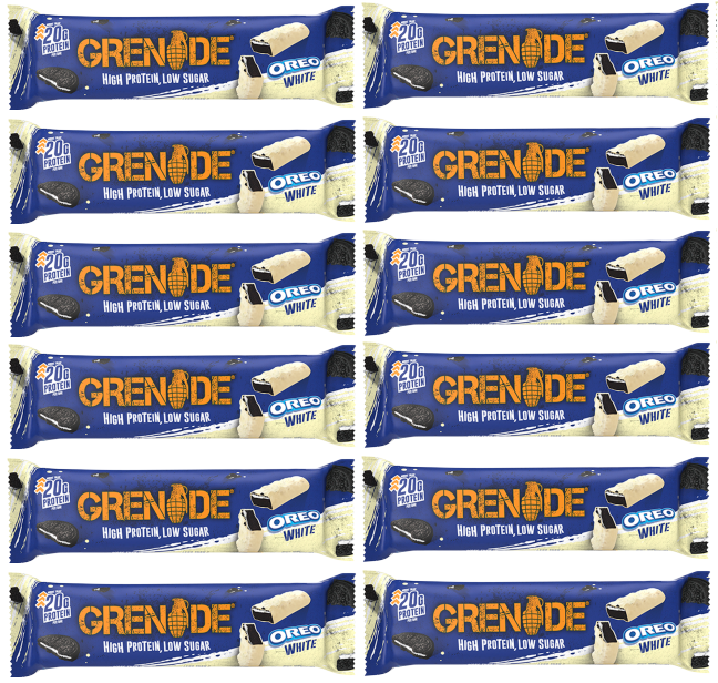 12 X Grenade Carb Killa Bar Oreo White 60GM