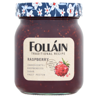 9 x Follain Traditional Recipe Raspberry Jam - 370G