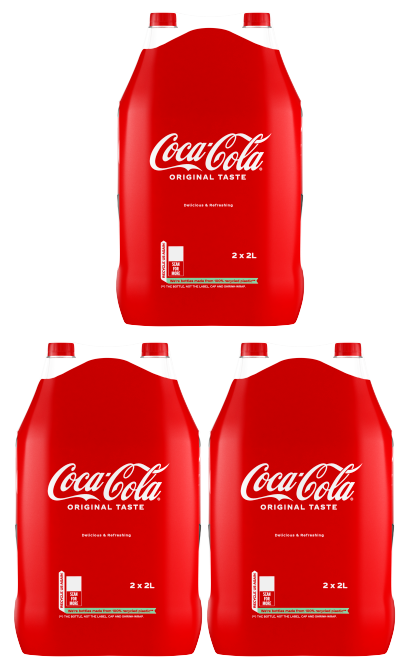 3 x Coca Cola Original Twin Pack - 2X2LTR