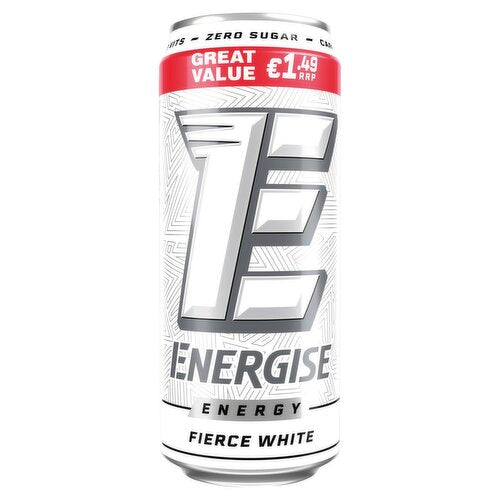 12 x Energise Energy Fierce White 500Ml