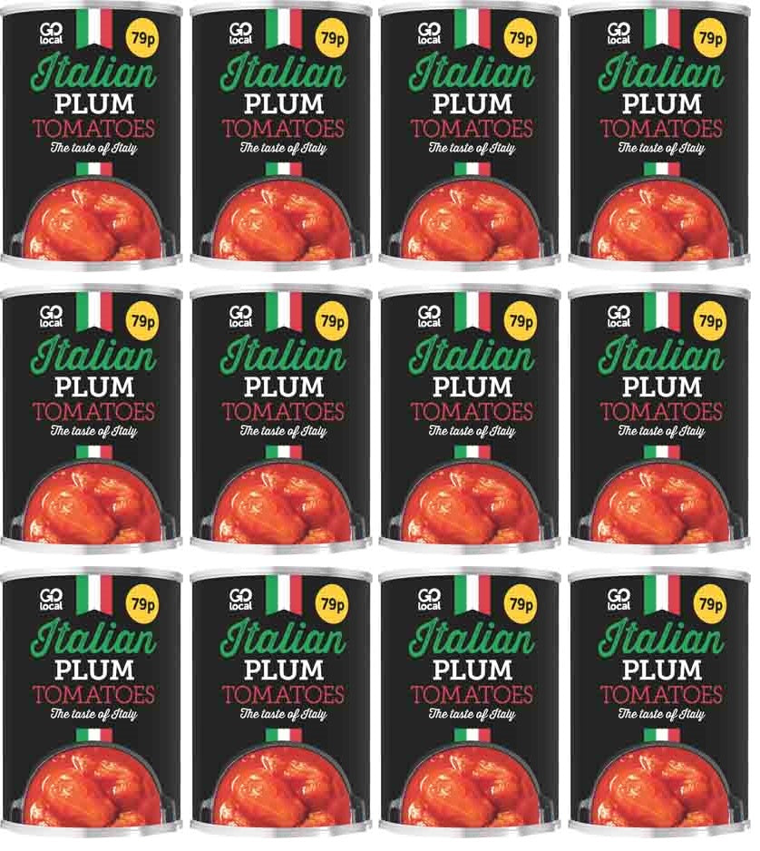 12 X Go Local Plum Tomatoes - 400G