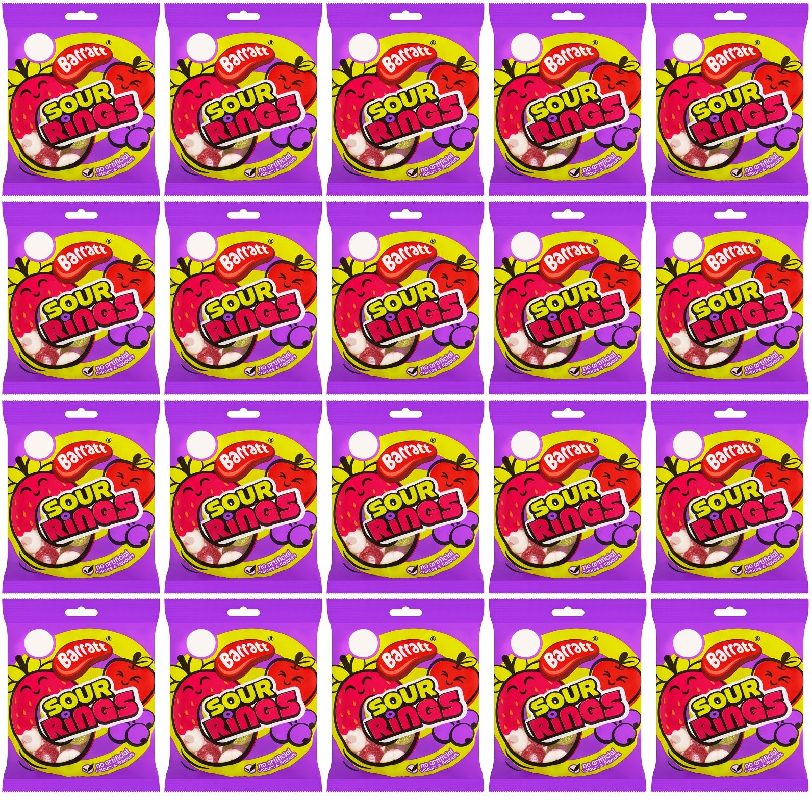 20 x Barratt Sour Rings 80G