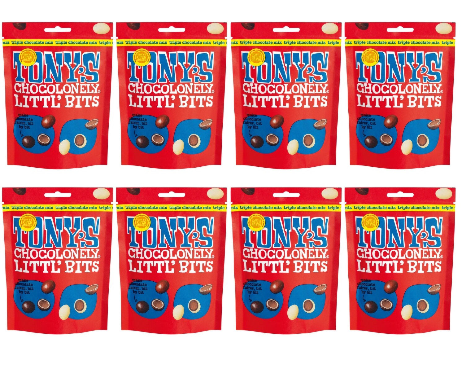8 x Tonys Chocolonely Littl Bits 100G