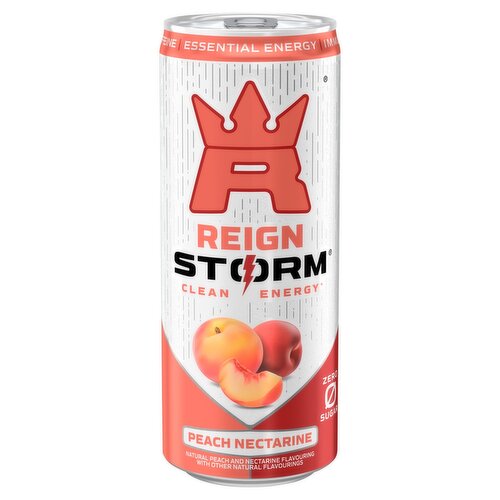 12 x Reign Storm Peach Nectarine 355Ml
