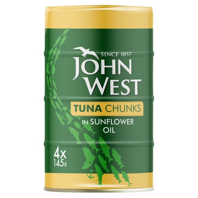 12 x John West Tuna Chunks In Oil 4 Pk - 4X145G