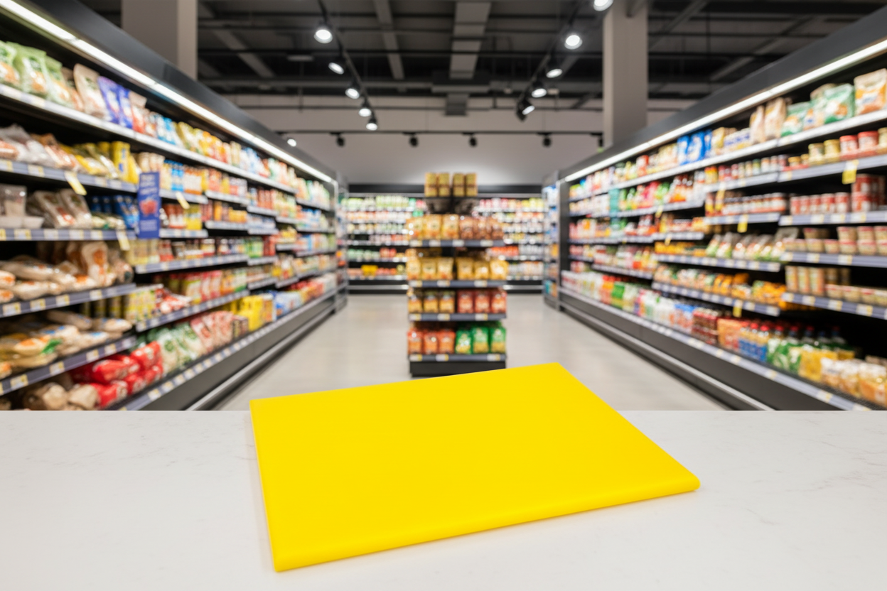 Hygiplas High Density Yellow Chopping Board Sml 229X305X12Mm