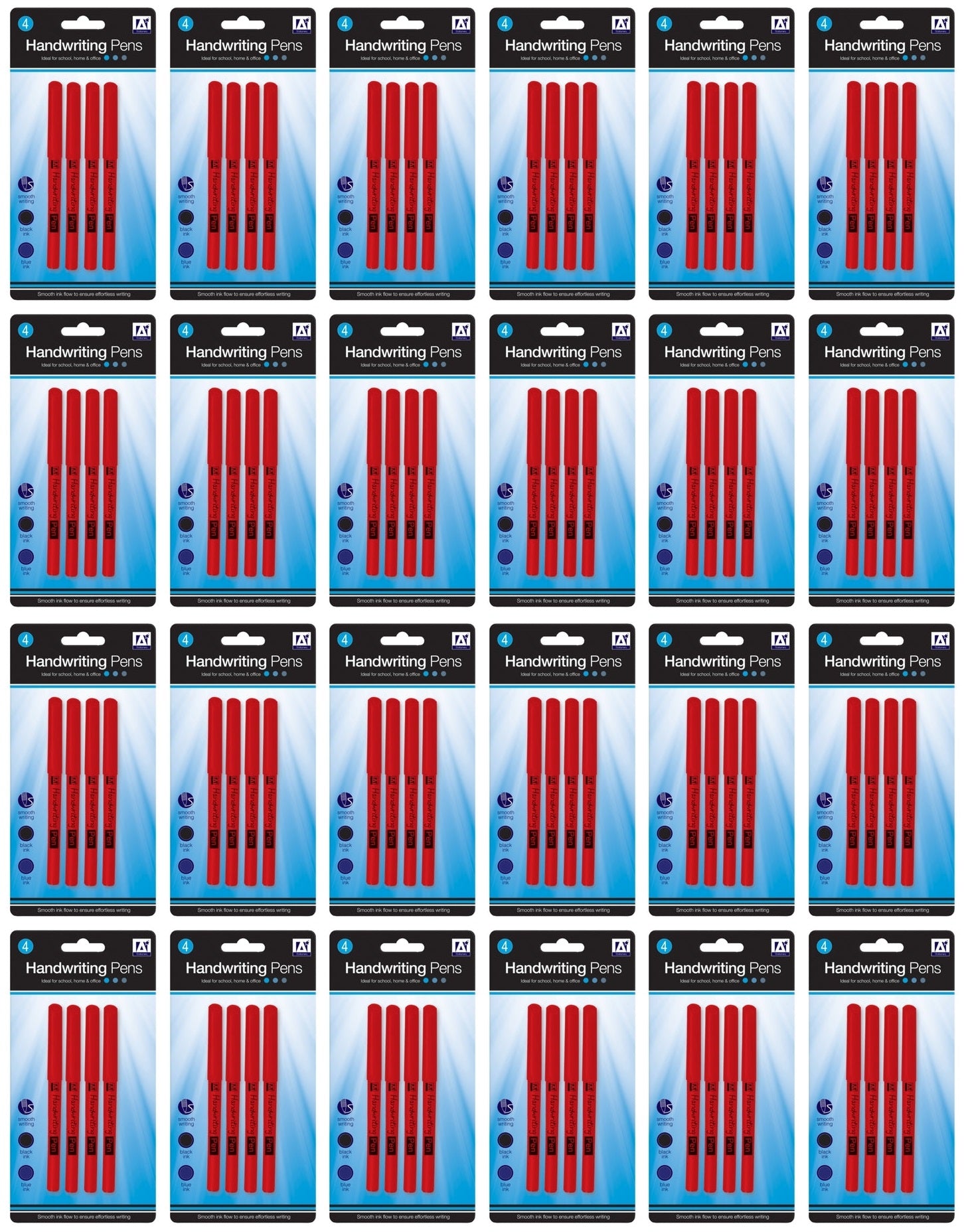 24 x Stat 4 Handwriting Pens Blue/Blk