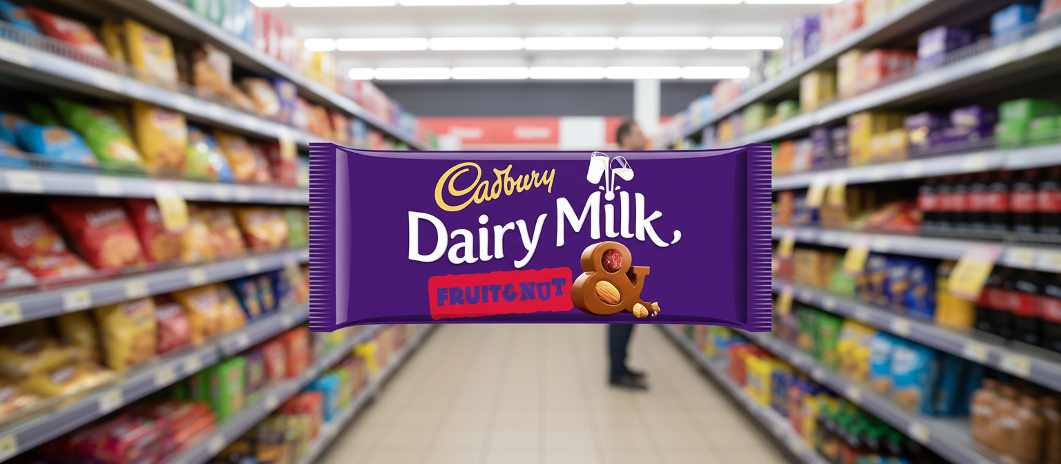 18 x Cadbury Dairy Milk Fruit And Nut Chocolate Bar 110G