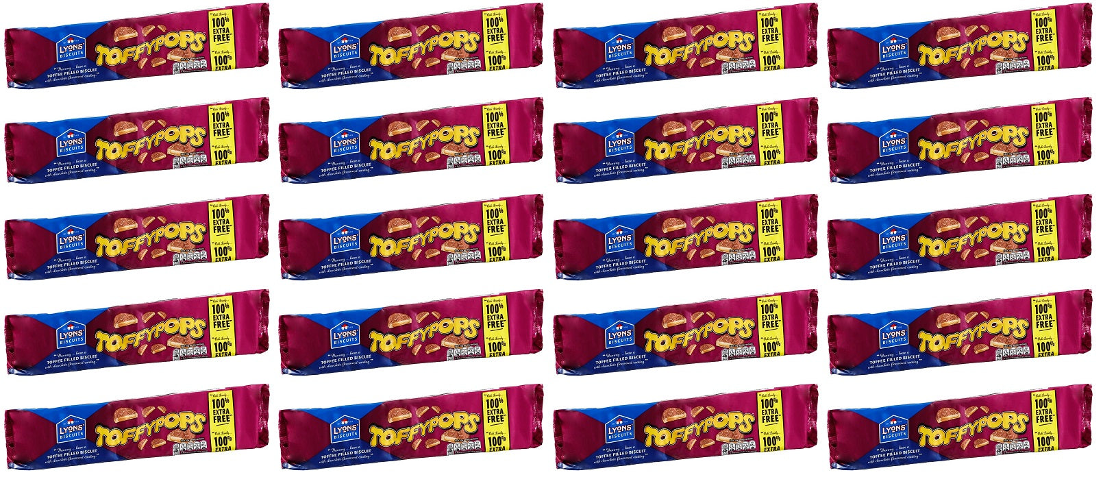 20 x Lyons Biscuits Toffypops 240G