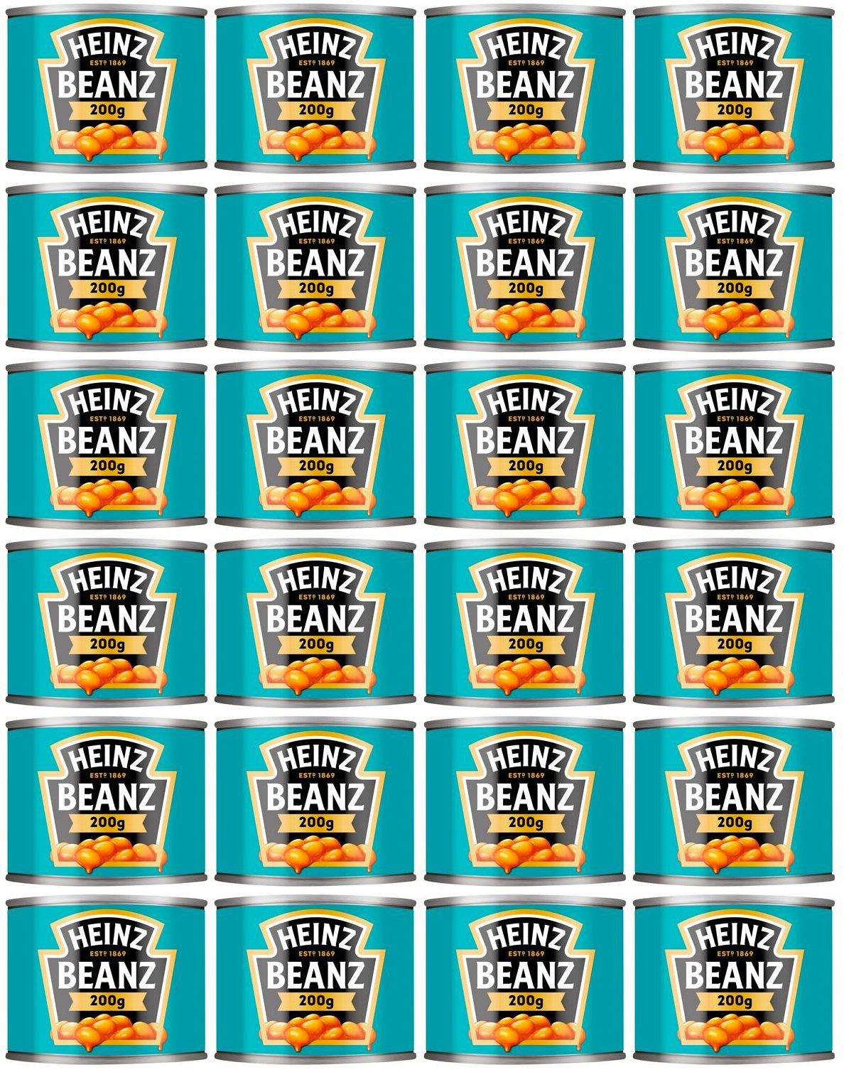 24 x Heinz Beanz In A Rich Tomato Sauce 200G