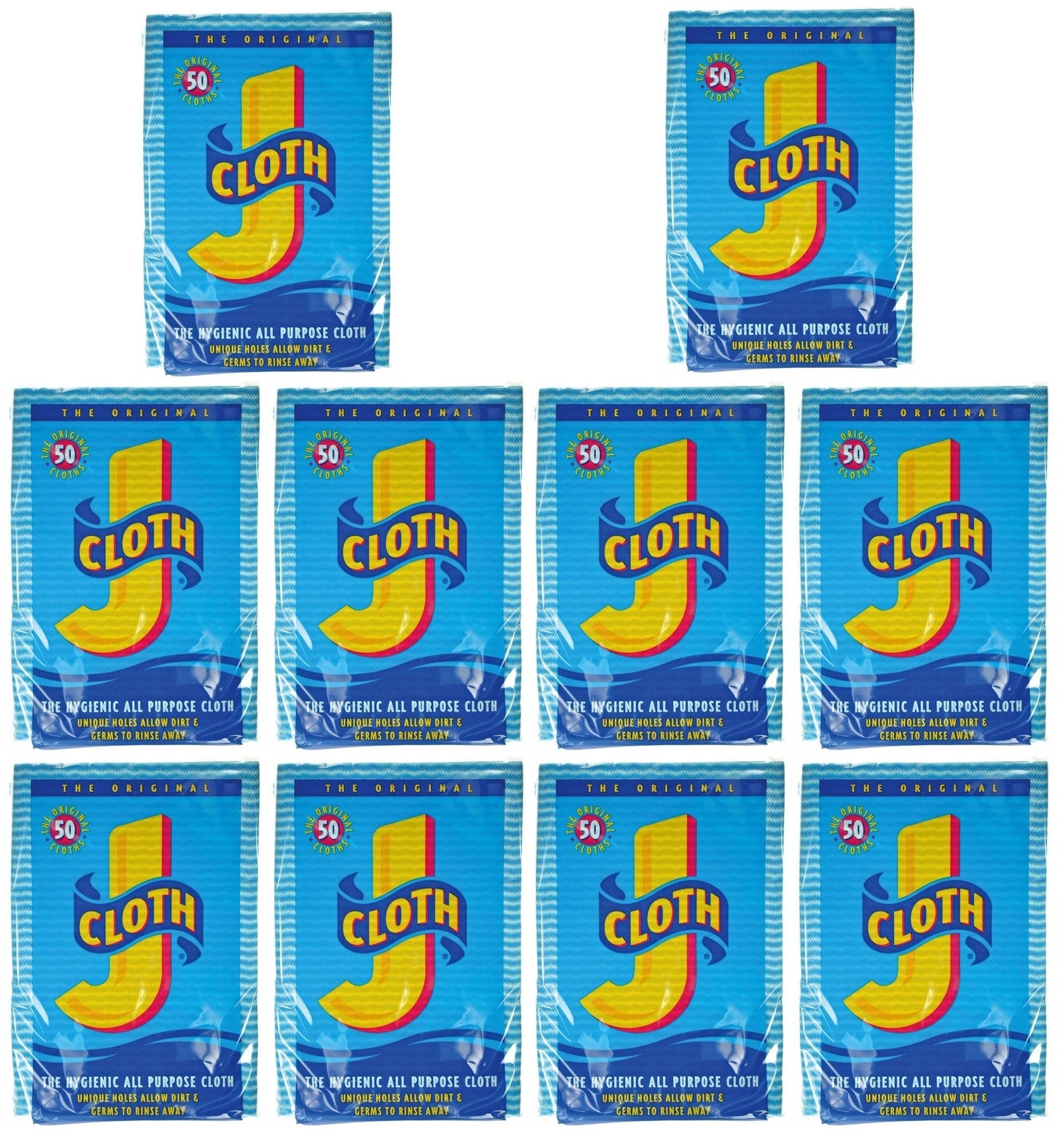 10 x J Cloth Standard 50Pk 10