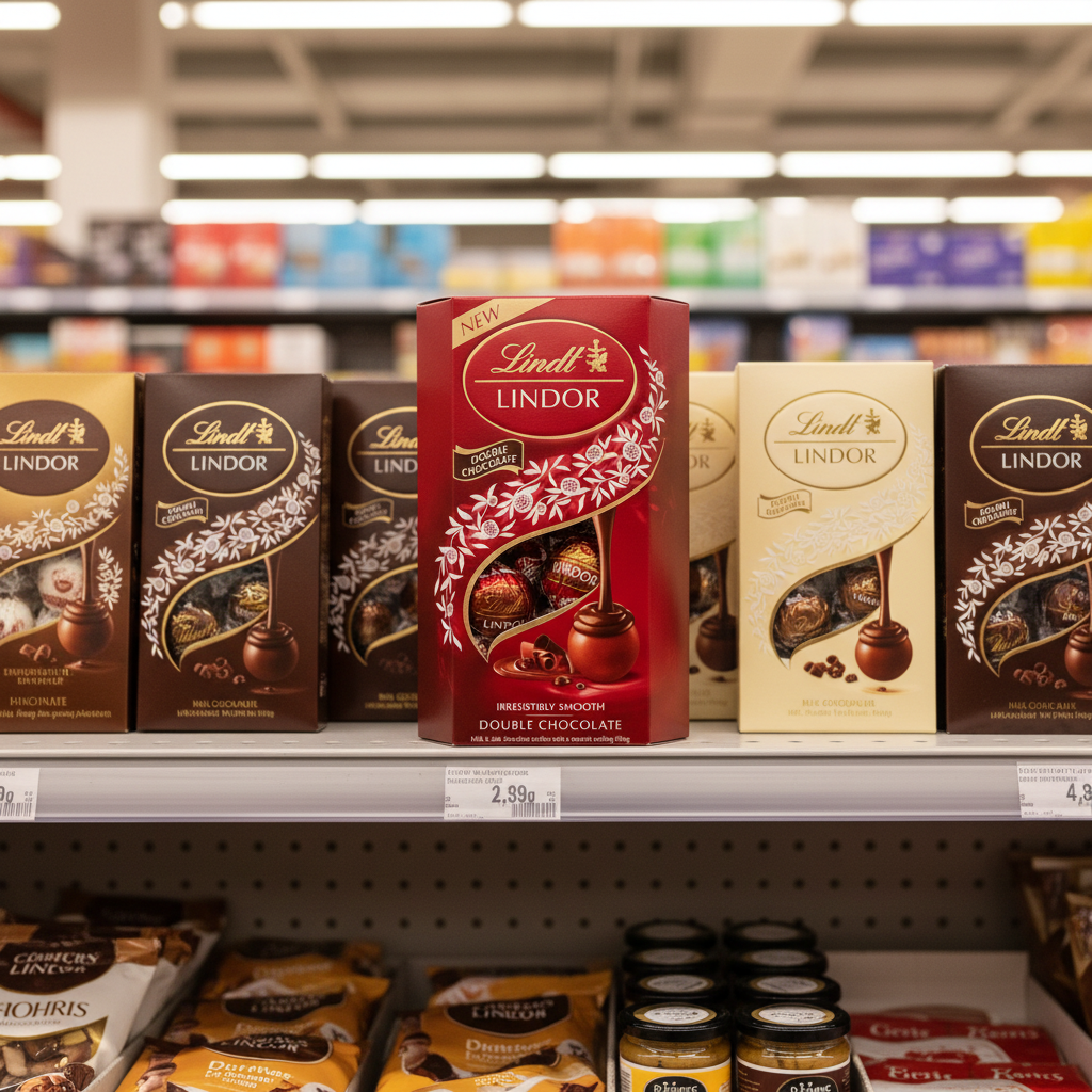 8 x Lindt Lindor Double Chocolate Truffles Box 200G