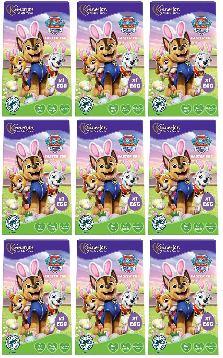 9 X Kinnerton Chocolate Egg Paw Patrol - 50Gm