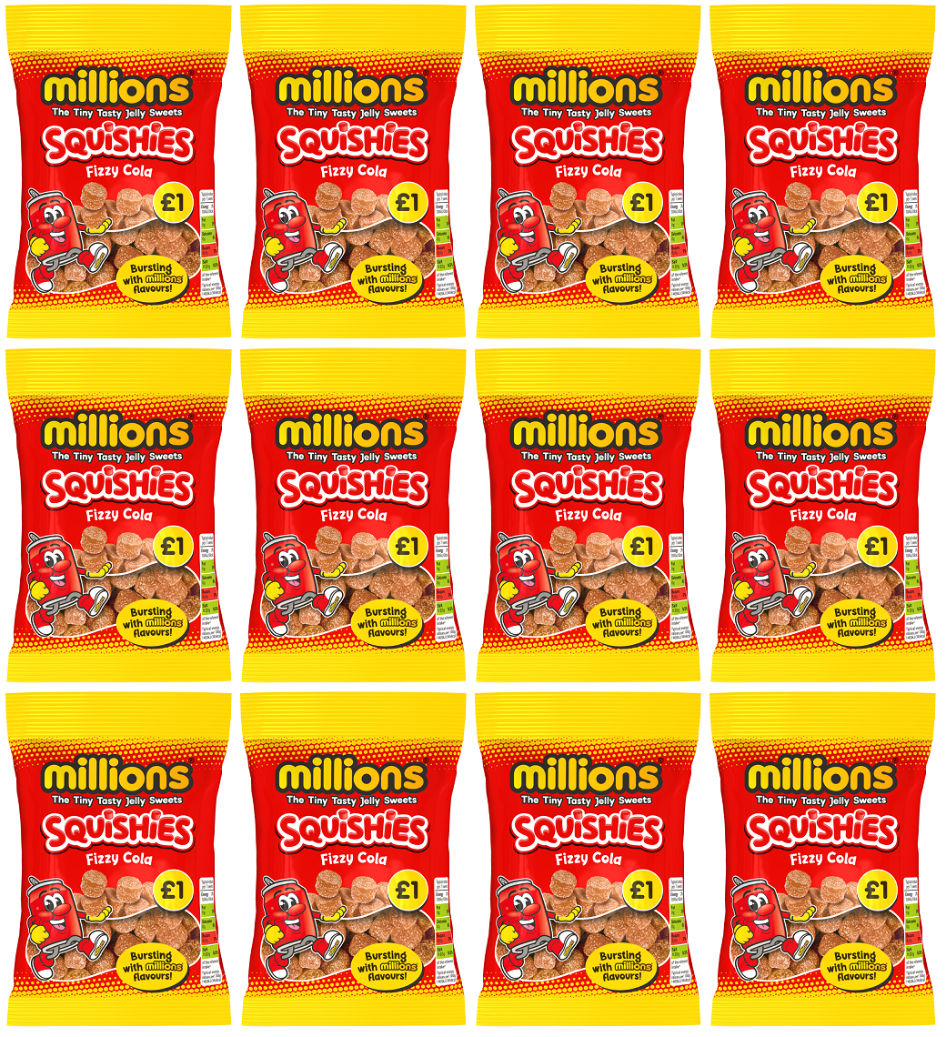 12 x Millions Squishies Cola Bag - 100GM