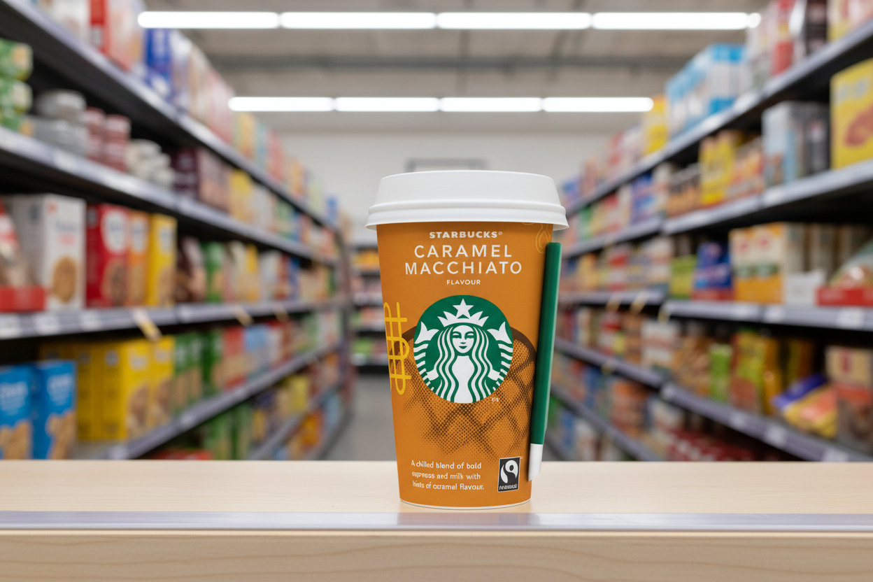 10 x Starbucks Caramel Macchiato Flavour Chilled Coffee 220Ml