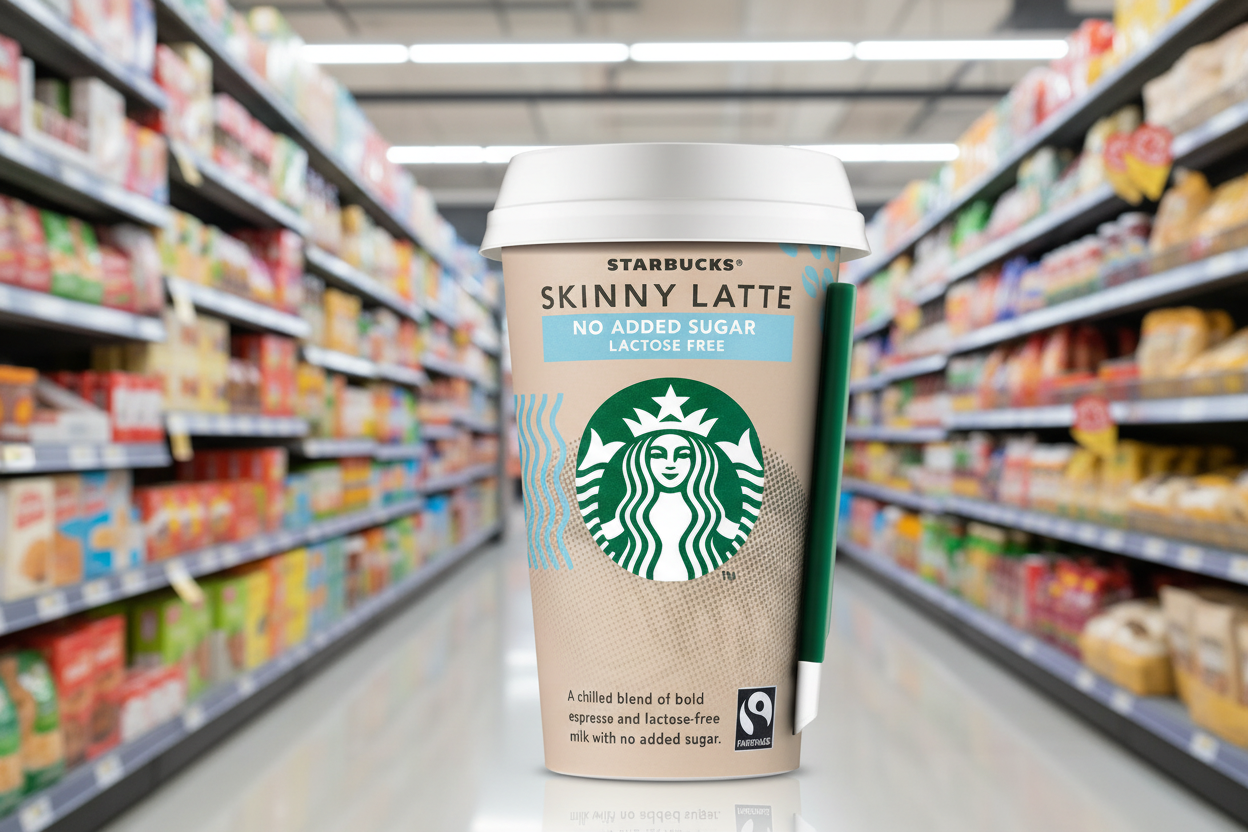 10 x Starbucks Skinny Latte Chilled Coffee 220Ml