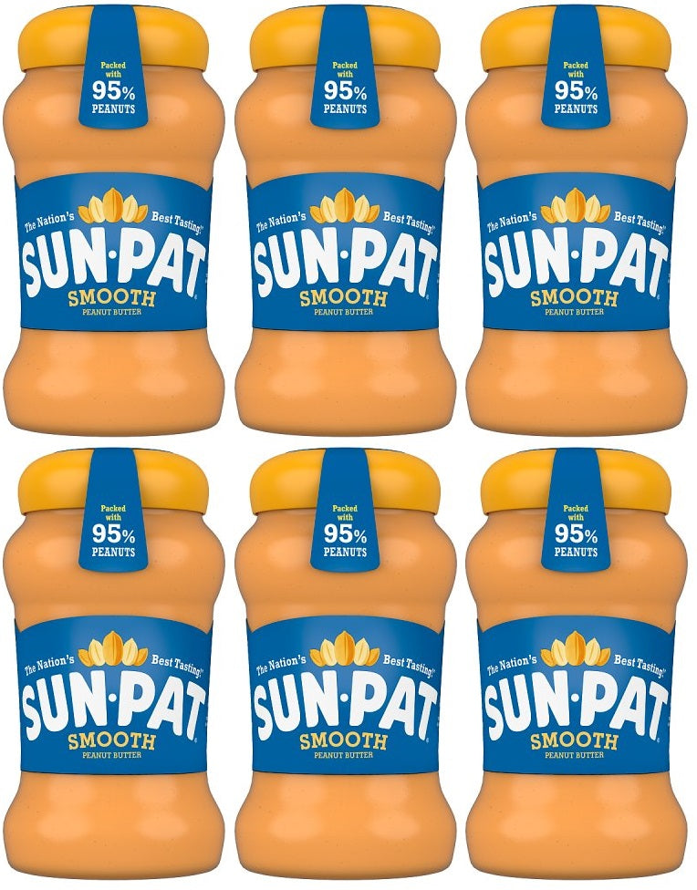 6 x Sun-Pat Smooth Peanut Butter 400G