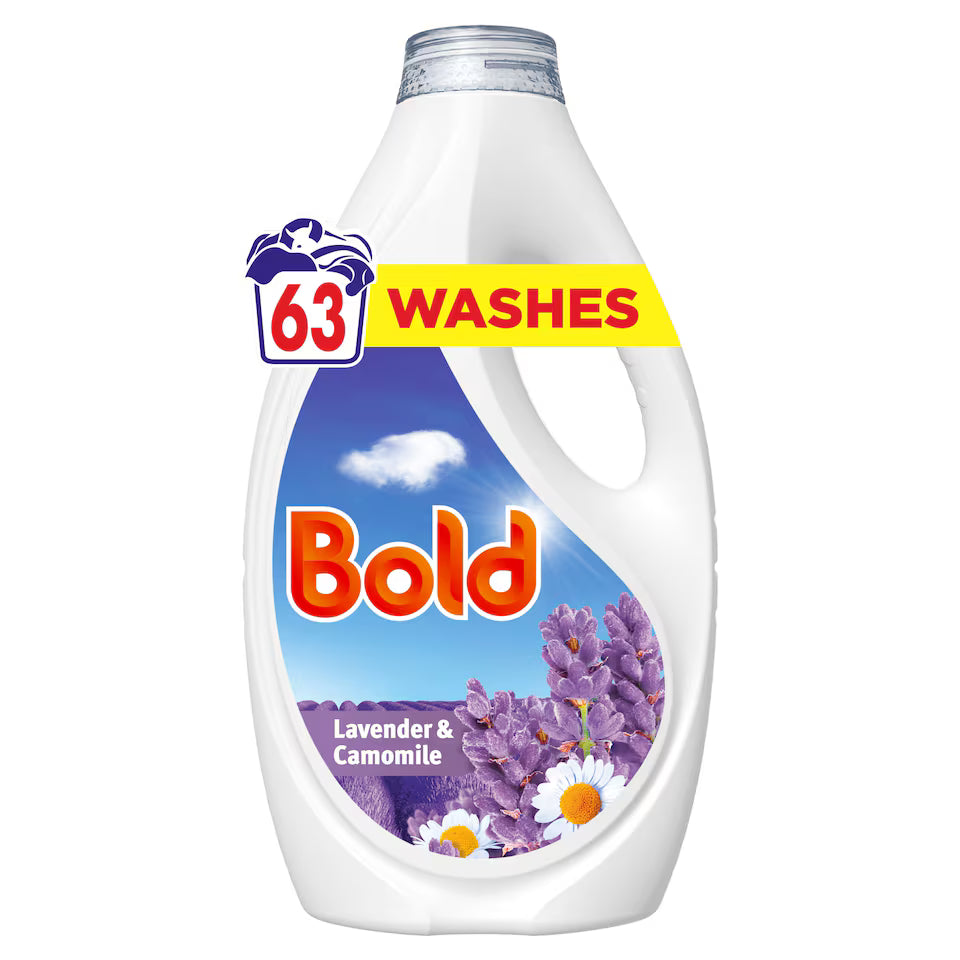 4 X Bold Liquid Lavender 63 Wash - 1.95 Litre