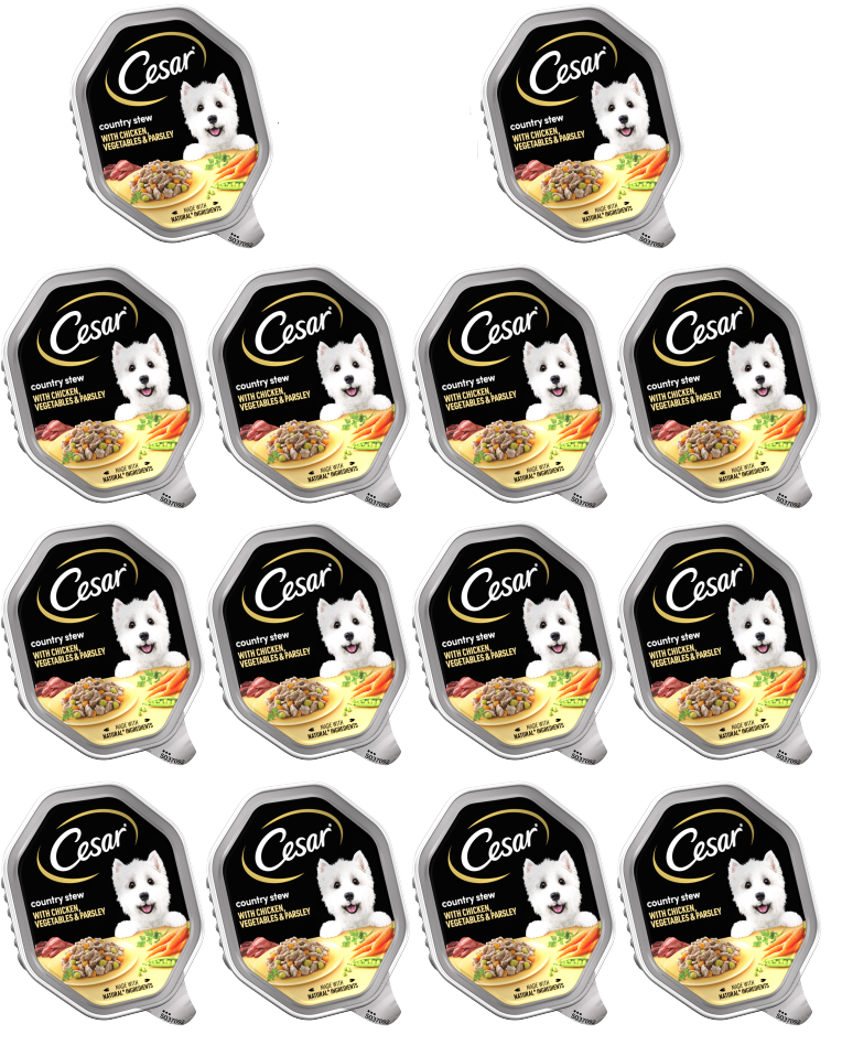 14 x Cesar Country Stew With Chicken & Veg In Gravy 150Gm