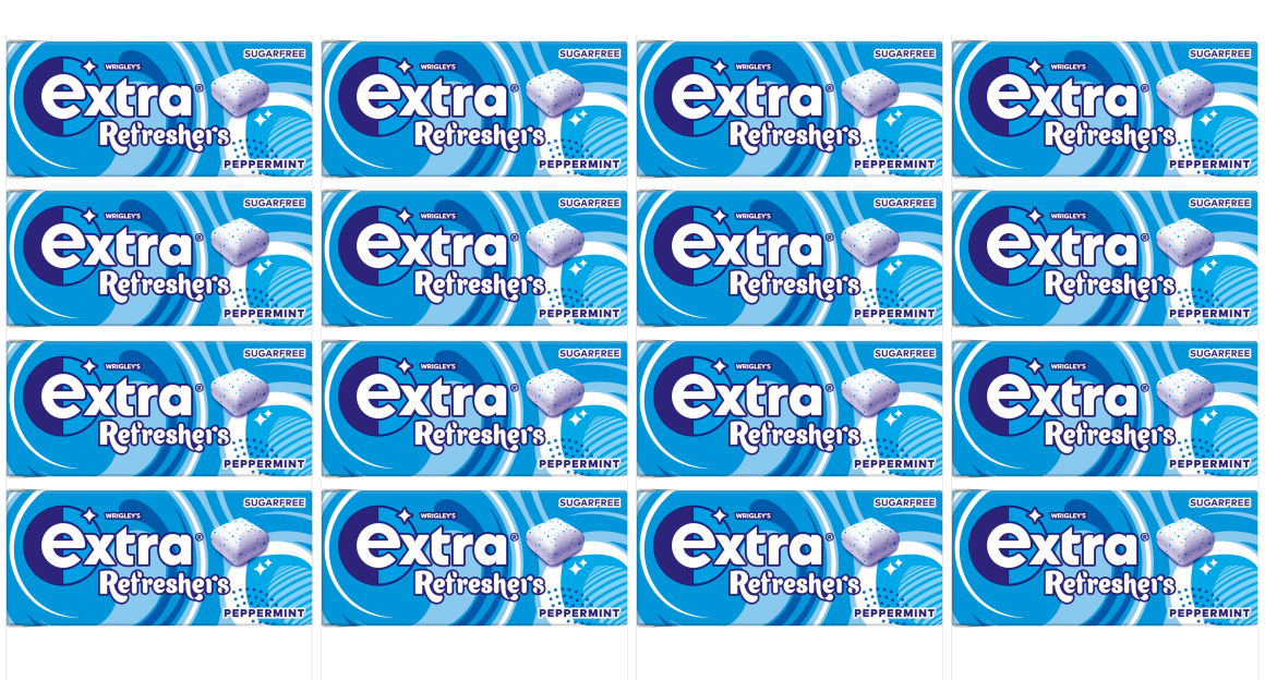 16 x Extra Peppermint Refreshers Handybox 7 Piece