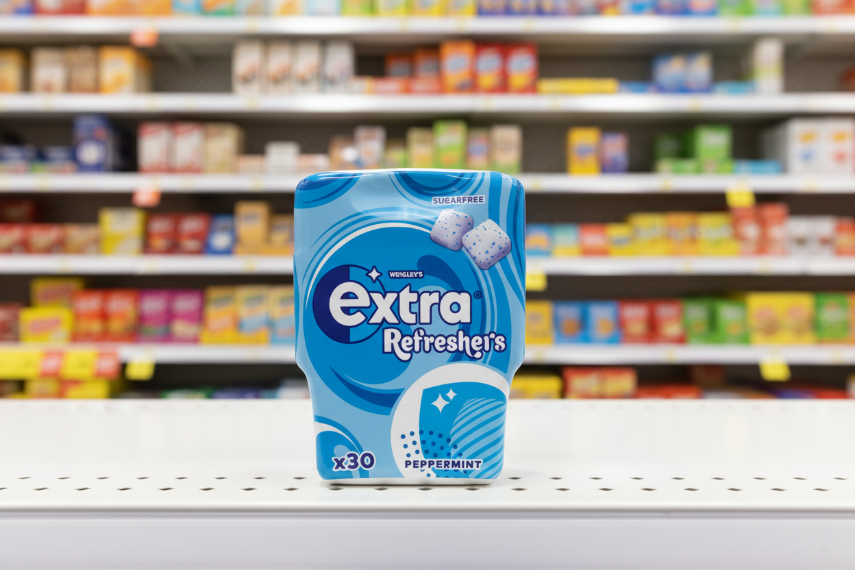 6 x Extra Refreshers Peppermint Sf Chewing Gum 30 Piece