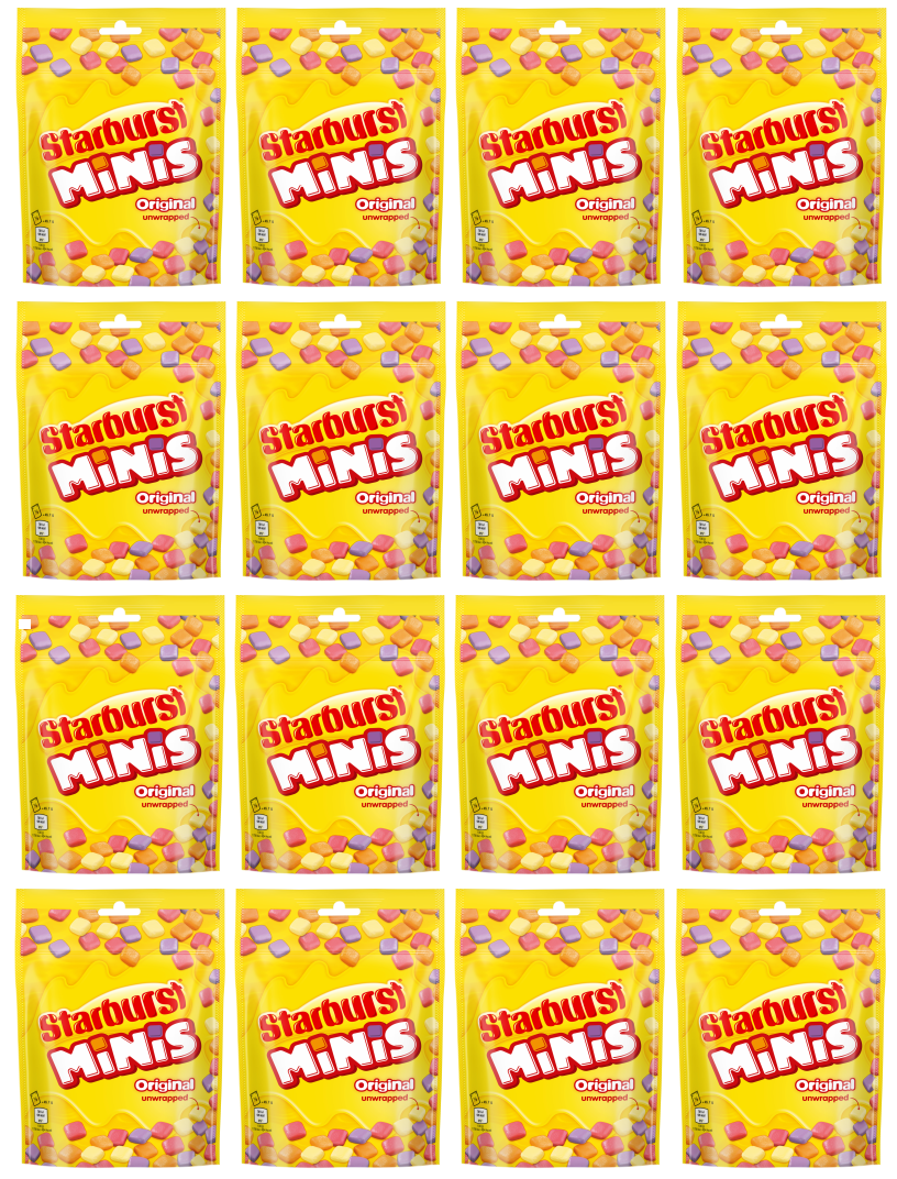 16 X Starburst Minis Fruits Pouch 137Gm