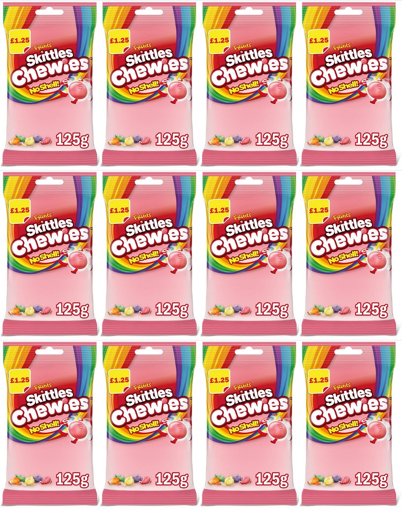 12 x Skittles fruit Chewies Treat Bag - 125GM