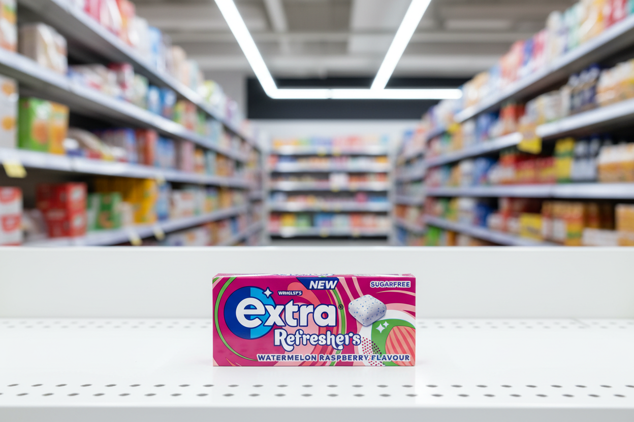 16 x Extra Refreshers Watermelon Raspberry Gum Handy Box 7pcs - 7 PIECE