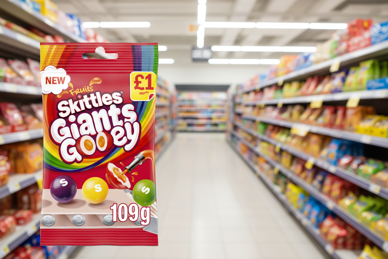 14 x Skittles Giants Gooey Treat Bag - 109GM