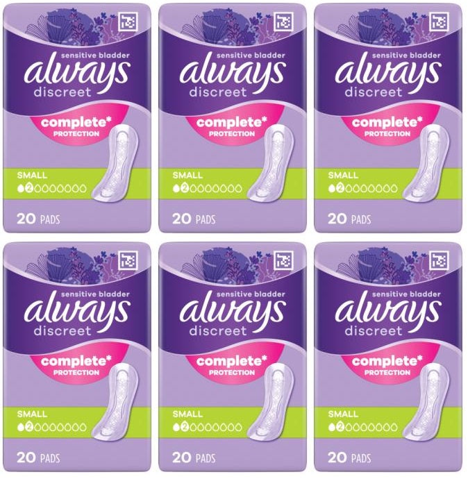 6 x Always Discreet Small - 20 PACK