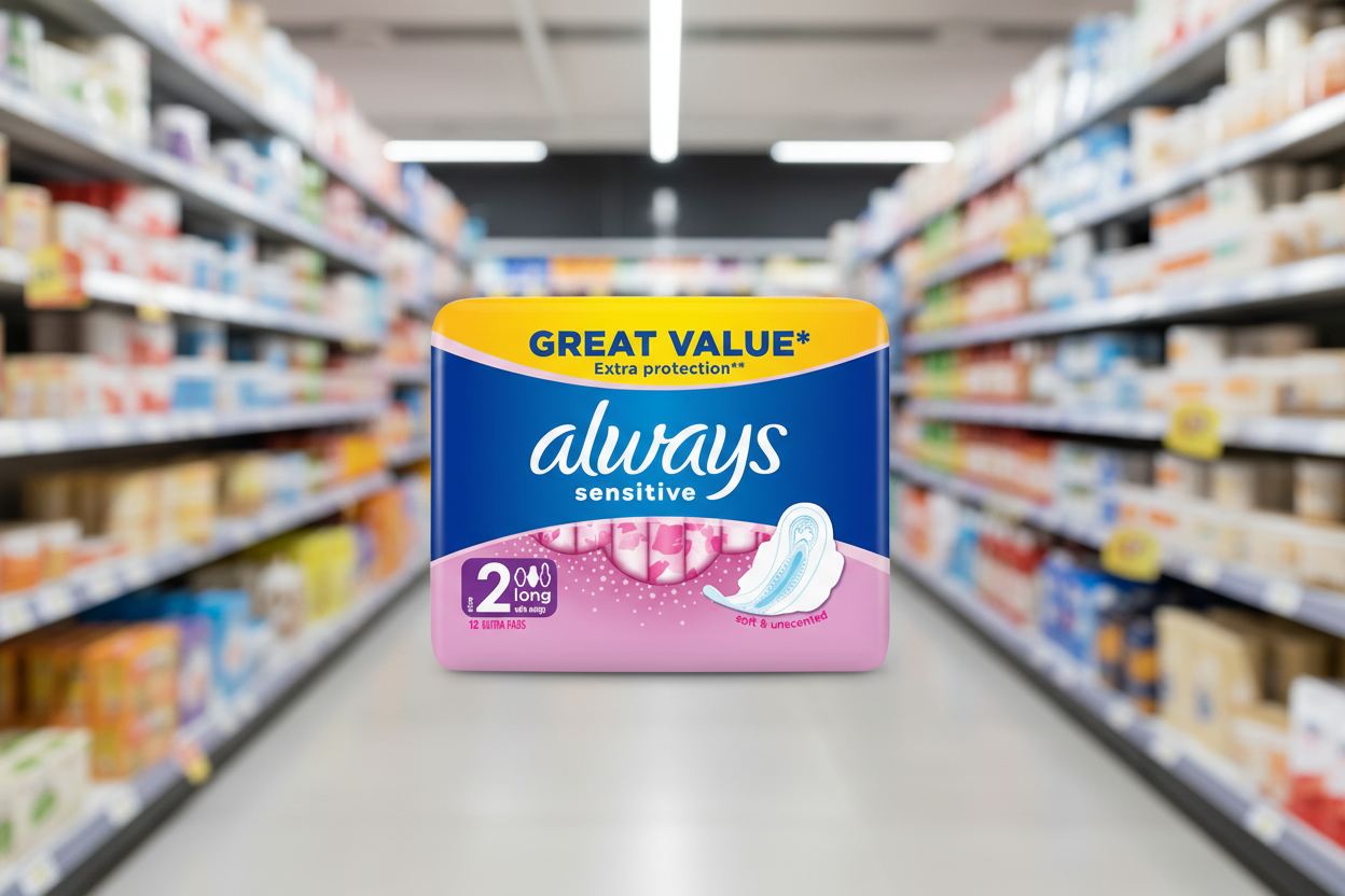 8 x Always Sensitive Long Plus - 12 Pack