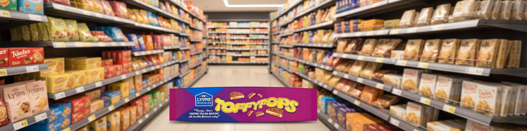 18 x Lyons Biscuits Toffypops 120G