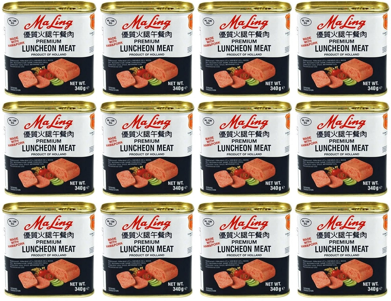 12 x Ma Ling Luncheon Meat - 340G