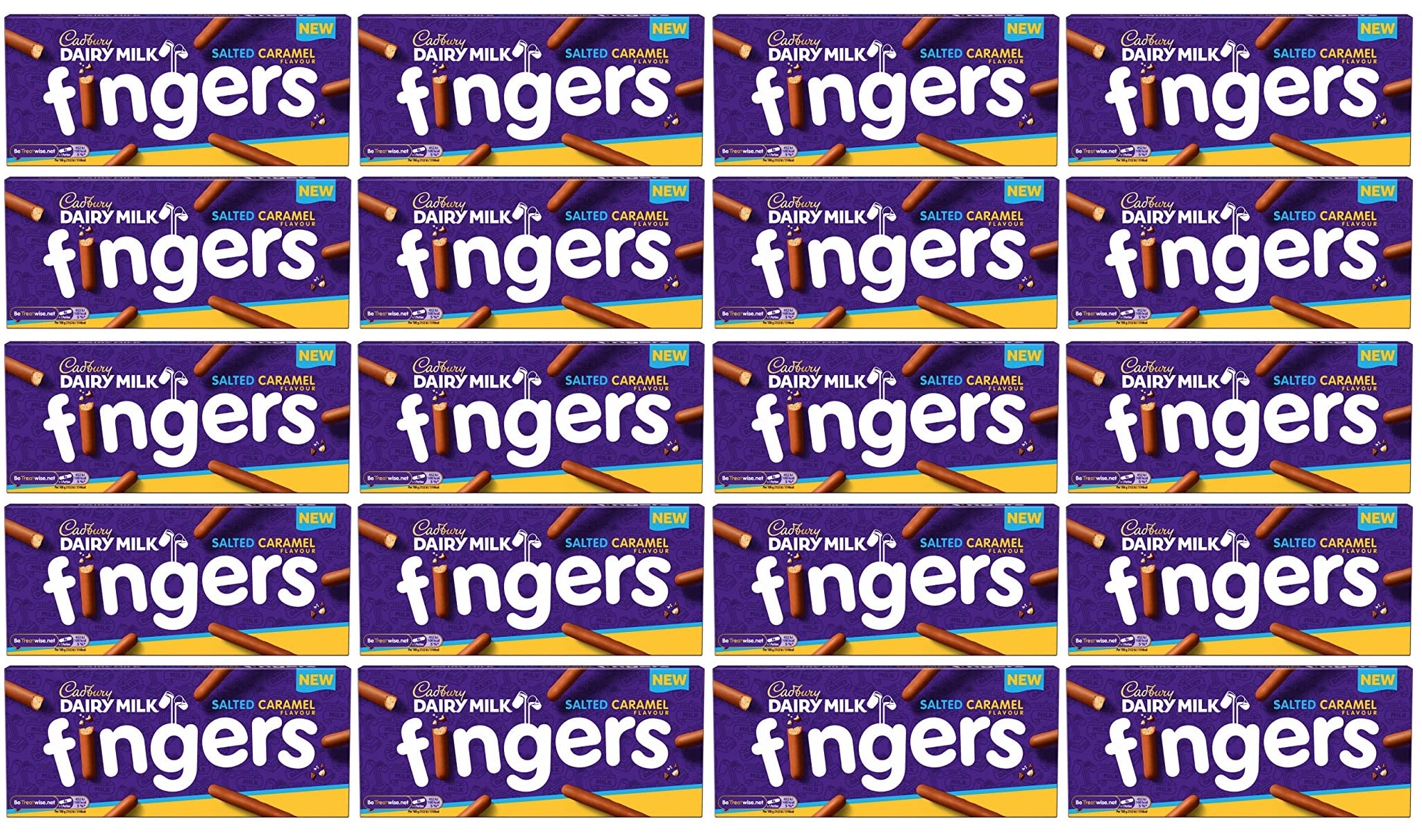 20 x Cadbury Dairy Milk Fingers Salted Caramel Flavour 114G