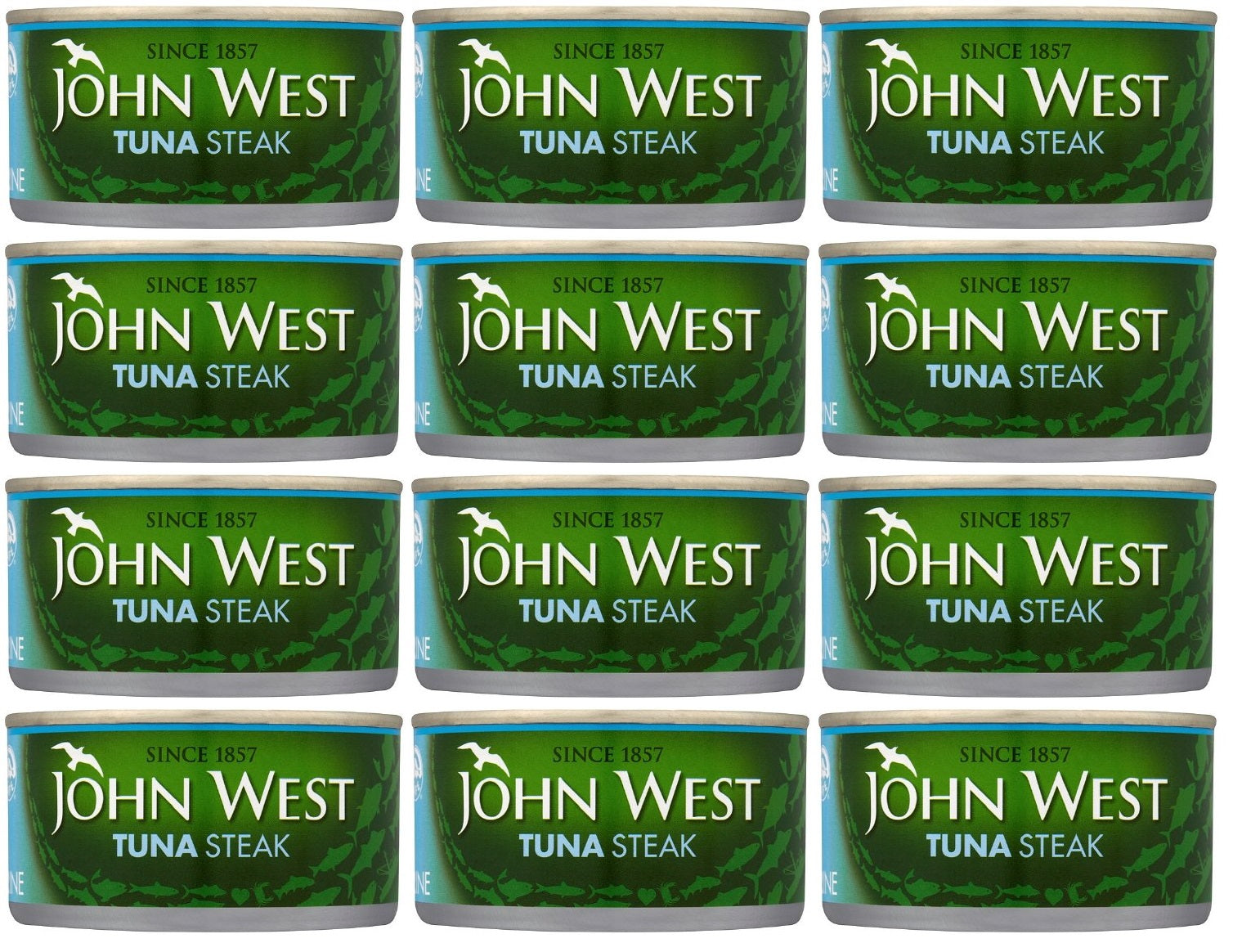12 x John West Tuna Steak In Brine 160G