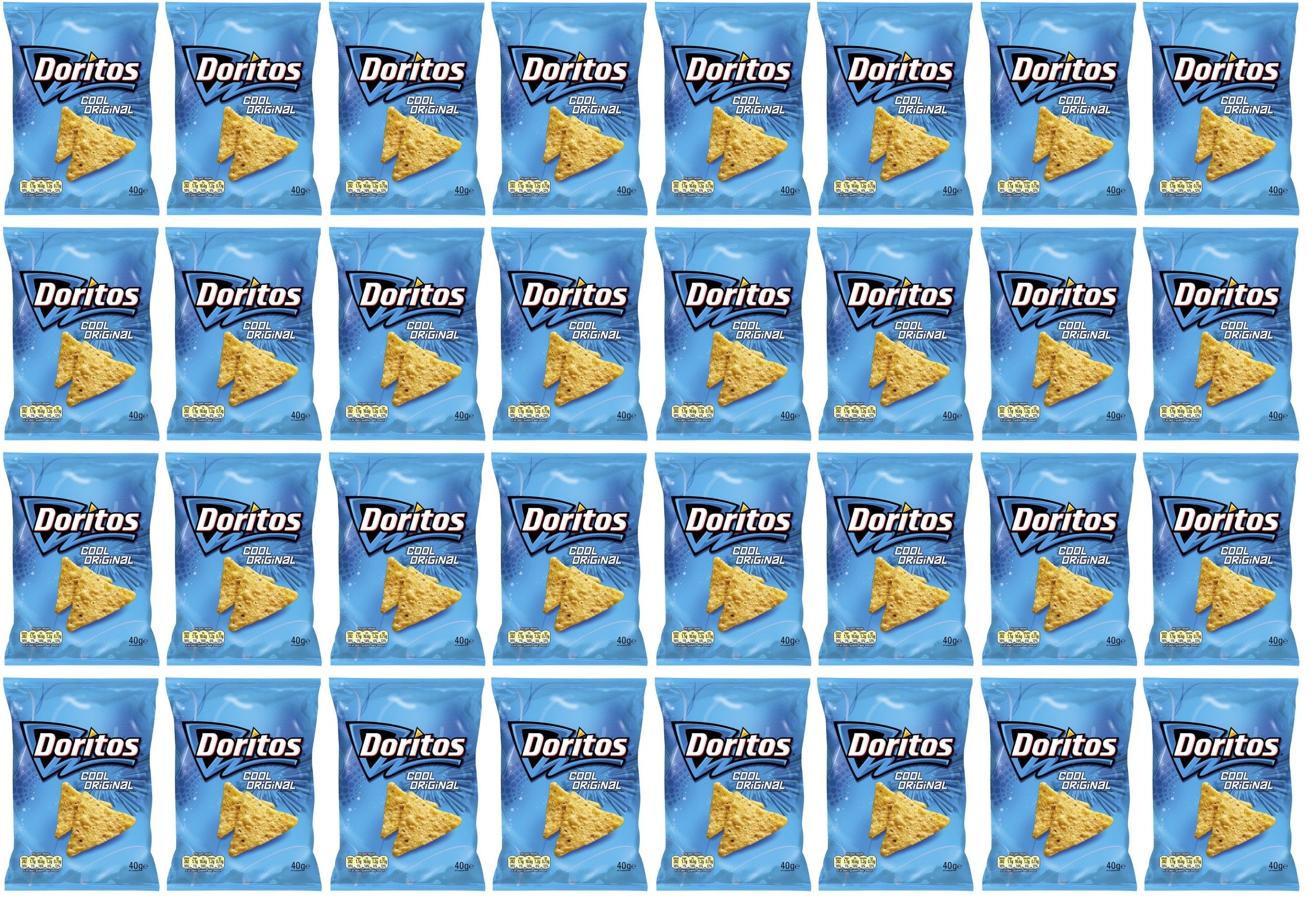 32 x Doritos Cool Original Tortilla Chips Crisps 40G