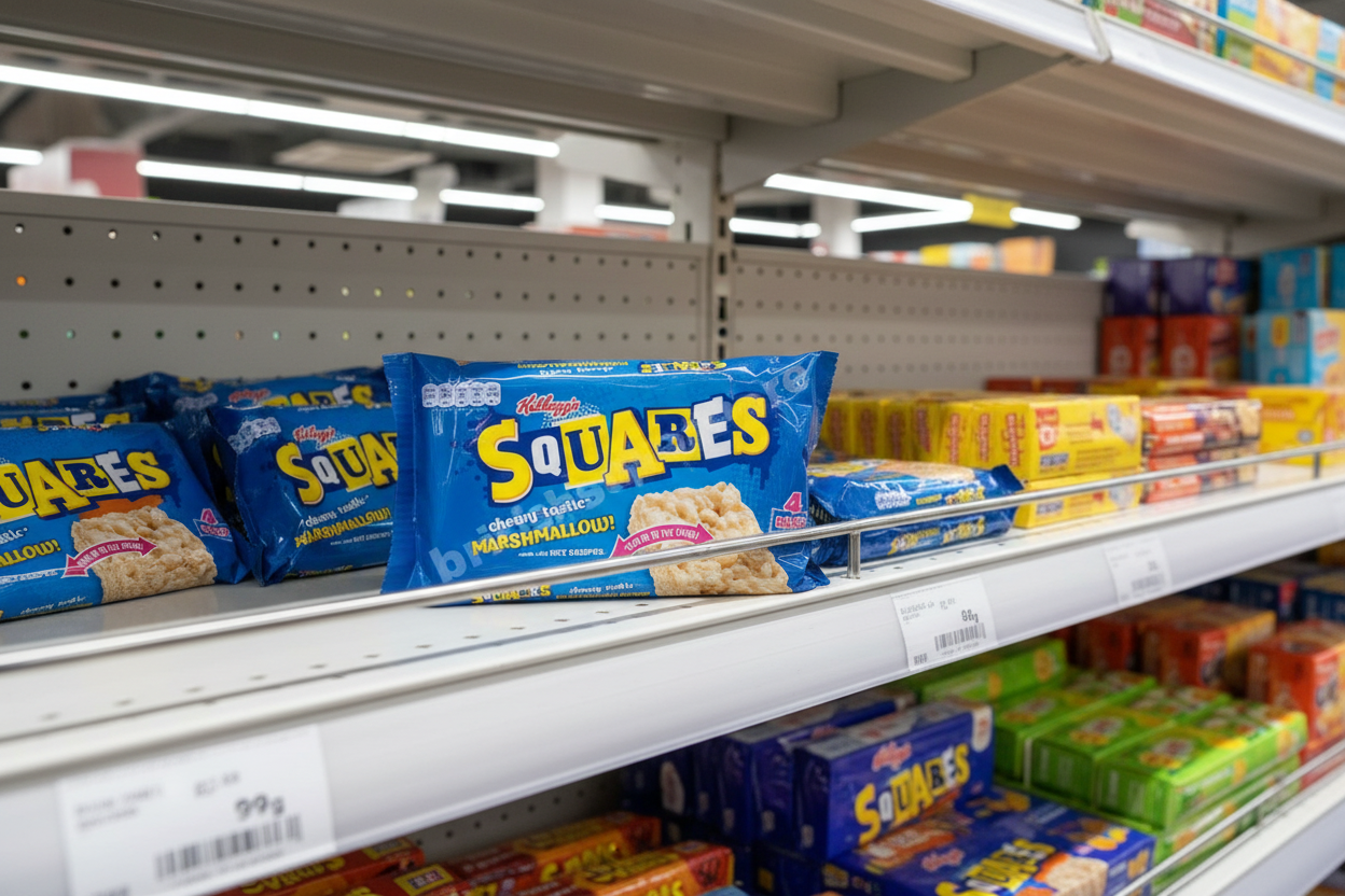 11 x Kellogg's Rice Krispies Squares Marshmallow Snack Bars 4 X 28G