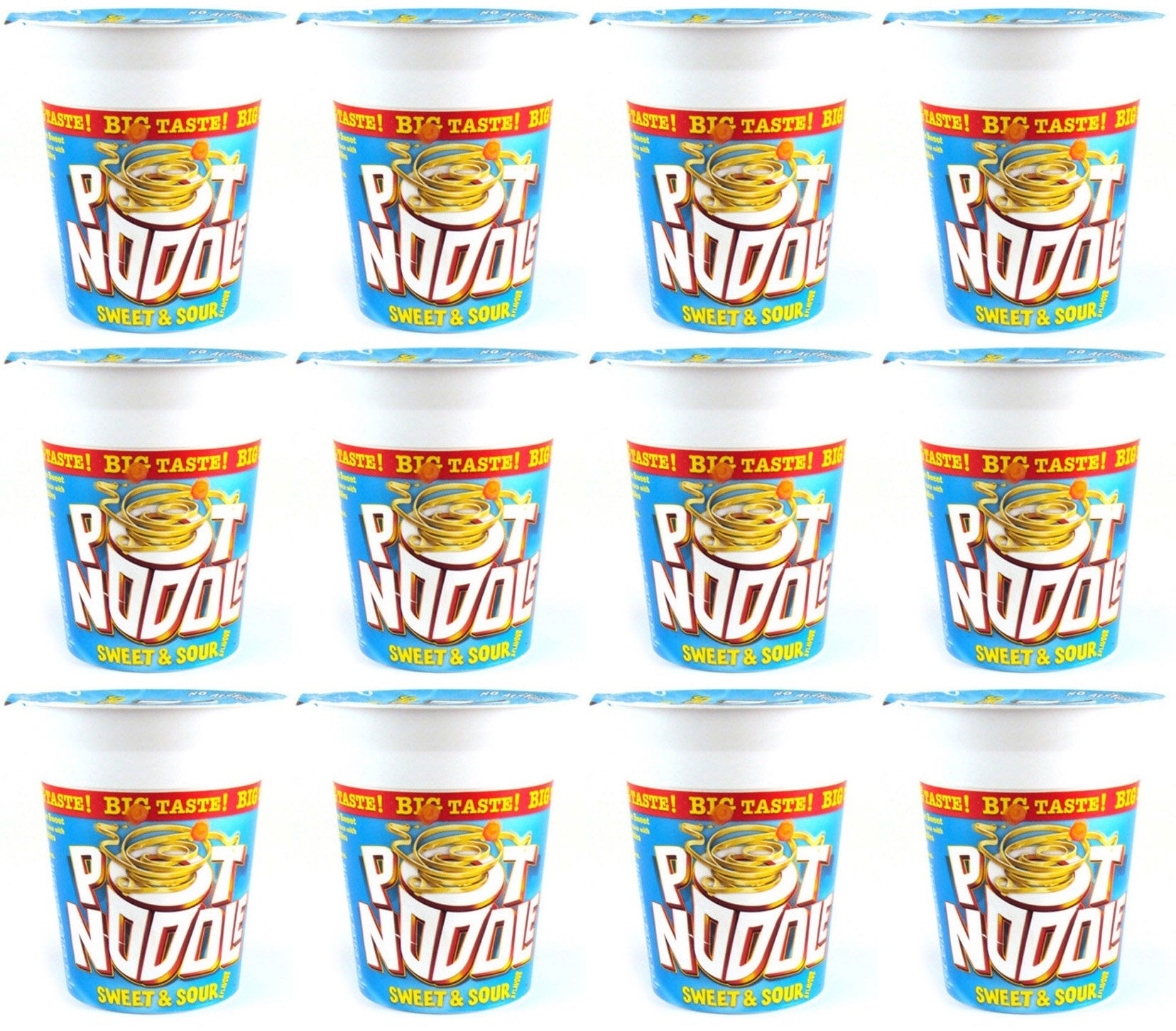 12 x Pot Noodle Instant Snack Sweet & Sour 90 G Pack Of 12