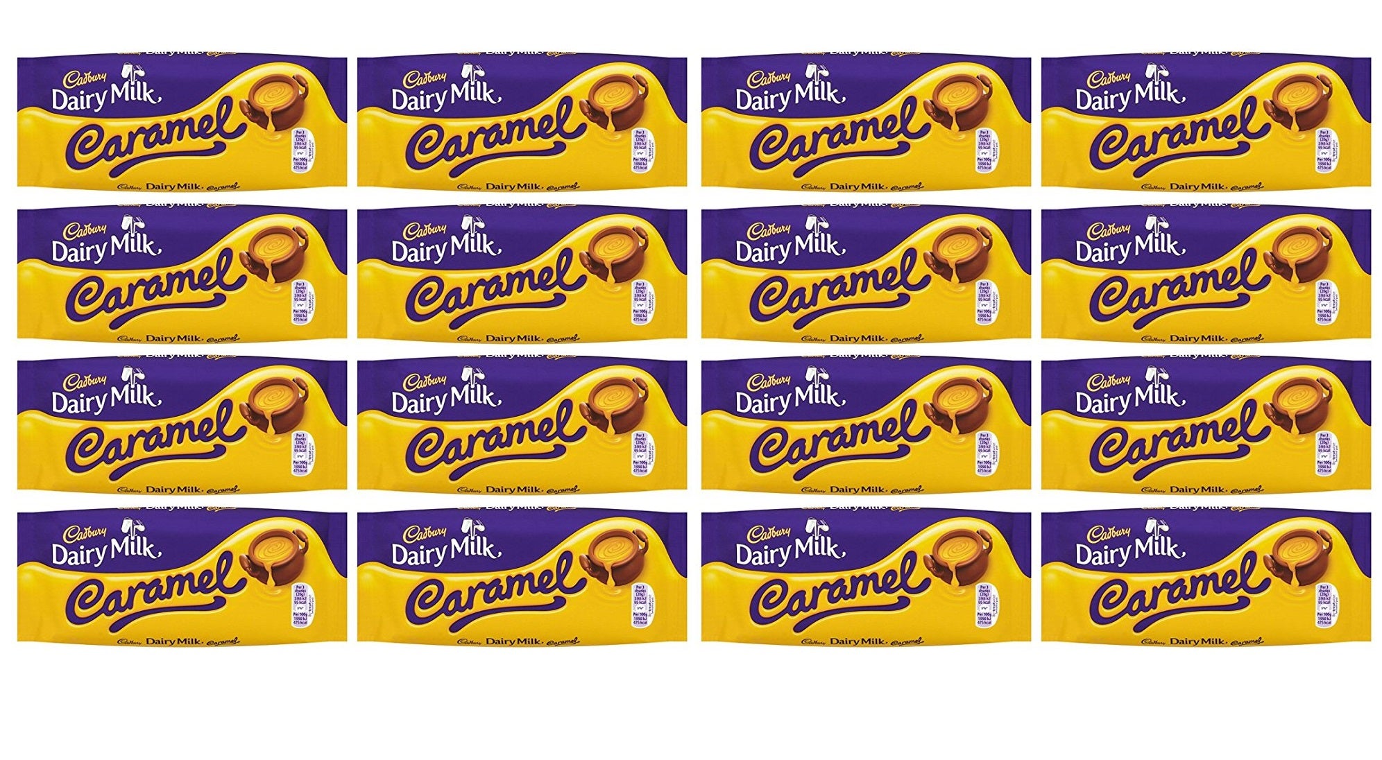 16 x Cadbury Dairy Milk Caramel Chocolate Bar 120G