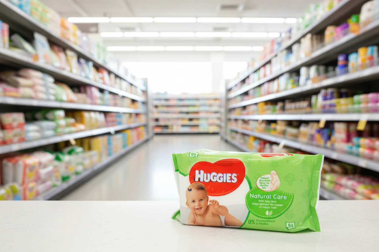 10 x Huggies® Natural Care Baby Wipes - 1 Pack Of 56 Wipes