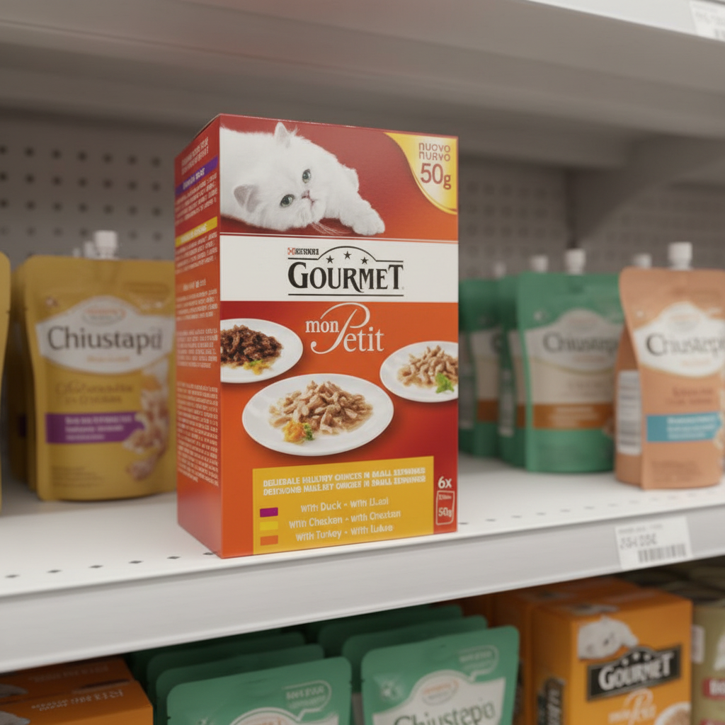 8 x Gourmet Mon Petit Cat Food Pouches Poultry 6 X 50G