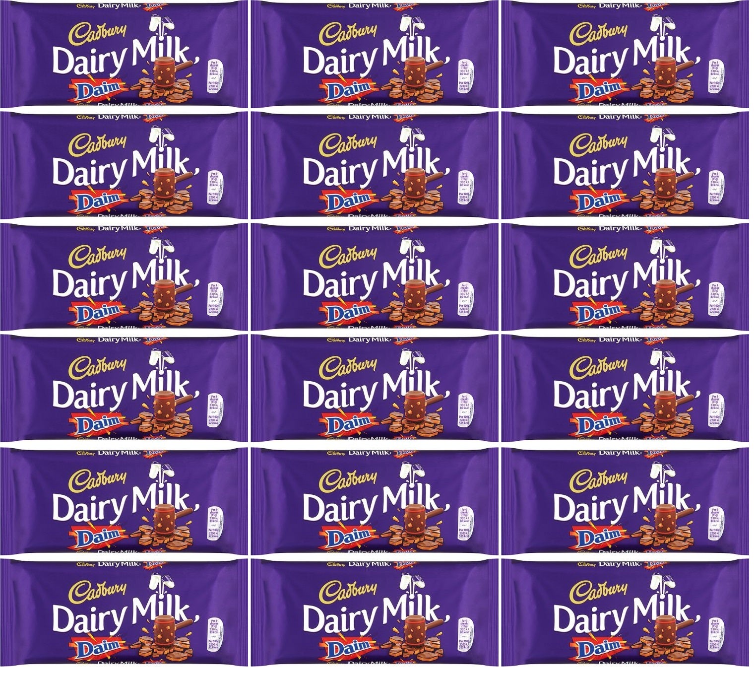 18 x Cadbury Dairy Milk Daim 120G